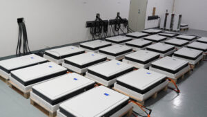 RIMDIN energy storage battery aging test workshop panorama, professional lithium battery factory quality control area